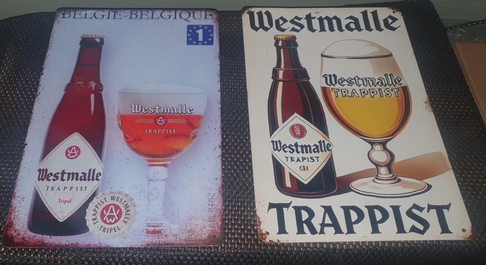 twee westmalle wandborden, Ophalen of Verzenden, Nieuw, Reclamebord, Plaat of Schild, Overige merken