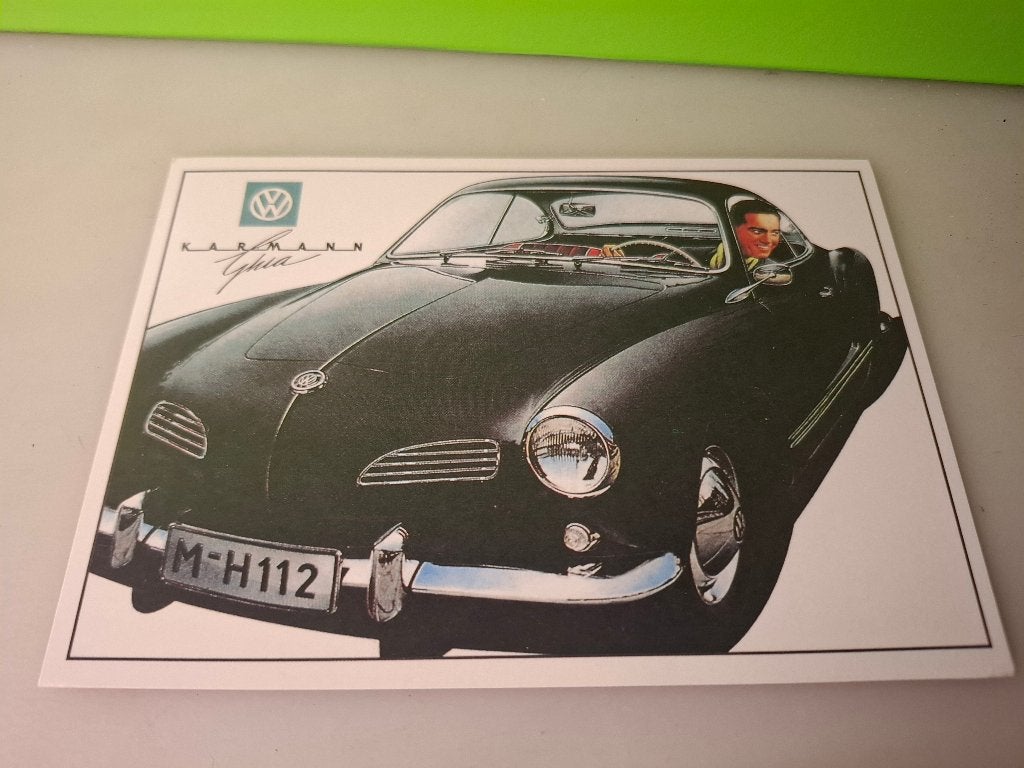 Ansichtkaart - Volkswagen Karmann Ghia, Ophalen of Verzenden, Zo goed als nieuw, Auto's