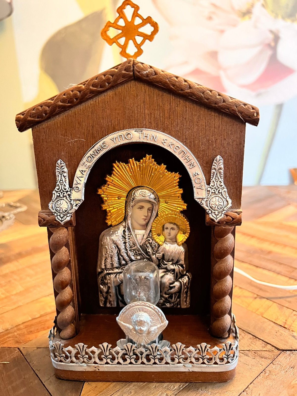 Grieks-orthodoxe houten iconostase, Antiek en Kunst, Ophalen of Verzenden