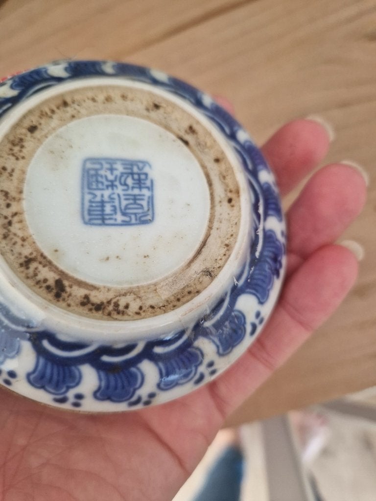 Oud porseleinen potje, Ophalen of Verzenden