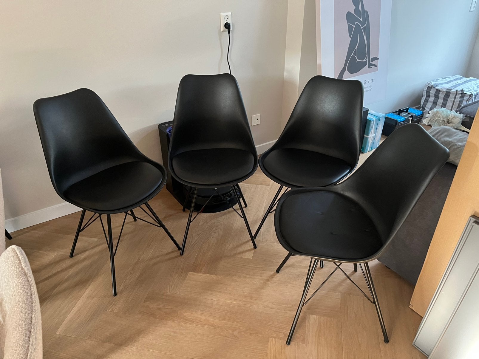 Stoelen, Huis en Inrichting, Stoelen, Ophalen, Zo goed als nieuw, Zwart