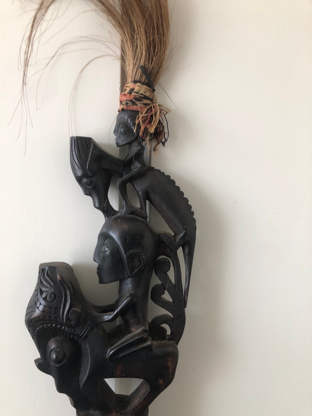 Antieke Batak Toverstaf (Tunggal Panaluan) uit Sumatra, Antiek en Kunst, Bruin, Ophalen of Verzenden, Indonesië, Gesneden