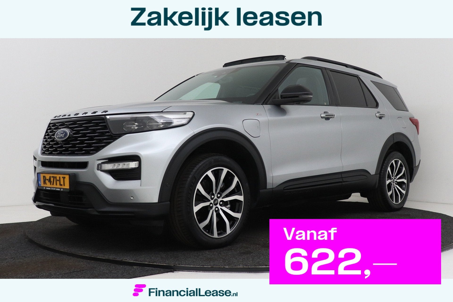 Ford Explorer 3.0 V6 EcoBoost PHEV ST-Line | Trekhaak | Pano, Automaat, 2441 kg, Bedrijf, 2956 cc