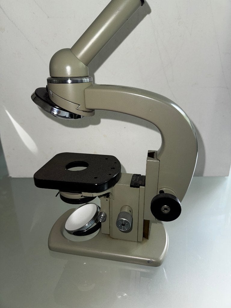 Vintage USSR MBD-1 microscoop OMO Leningrad + accessoires, Ophalen of Verzenden, Gebruikt, 1000x of meer, Biologische microscoop