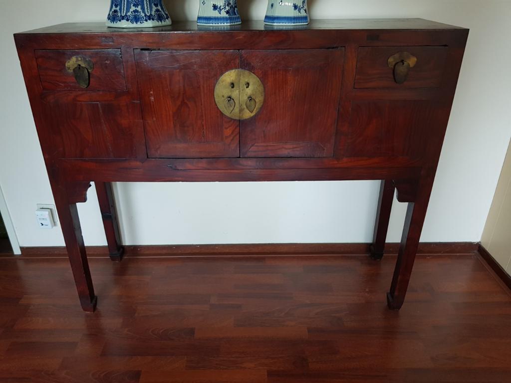 Chinese Console Tafel - 2 deurtjes en 2 lades, Ophalen, 25 tot 50 cm, 50 tot 100 cm