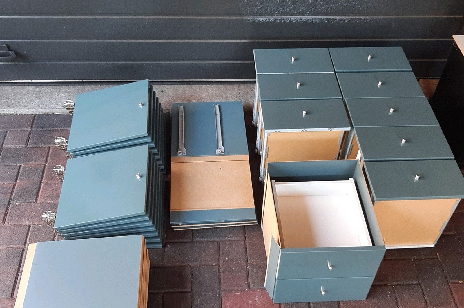 deurtjes en ladekasten voor ikea kallax Vakkenkast   groen, Ophalen, Zo goed als nieuw