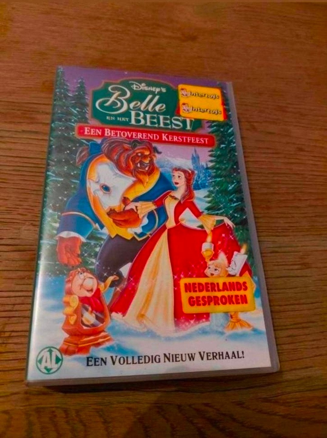 Disney Belle en het Beest Betoverend Kerstfeest videoband, Gebruikt, Animatie, Alle leeftijden, Ophalen of Verzenden