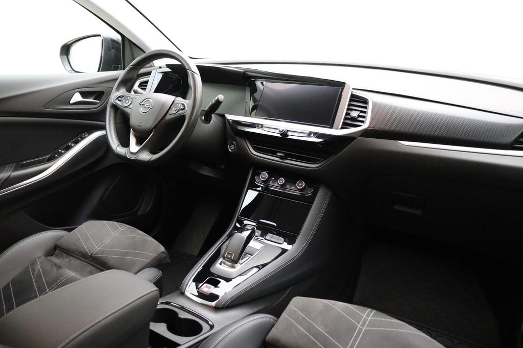 Opel Grandland 1.2 Turbo 130pk Automaat Ultimate | Alcantara, Auto's, Gebruikt, 1199 cc, Alcantara, Zwart