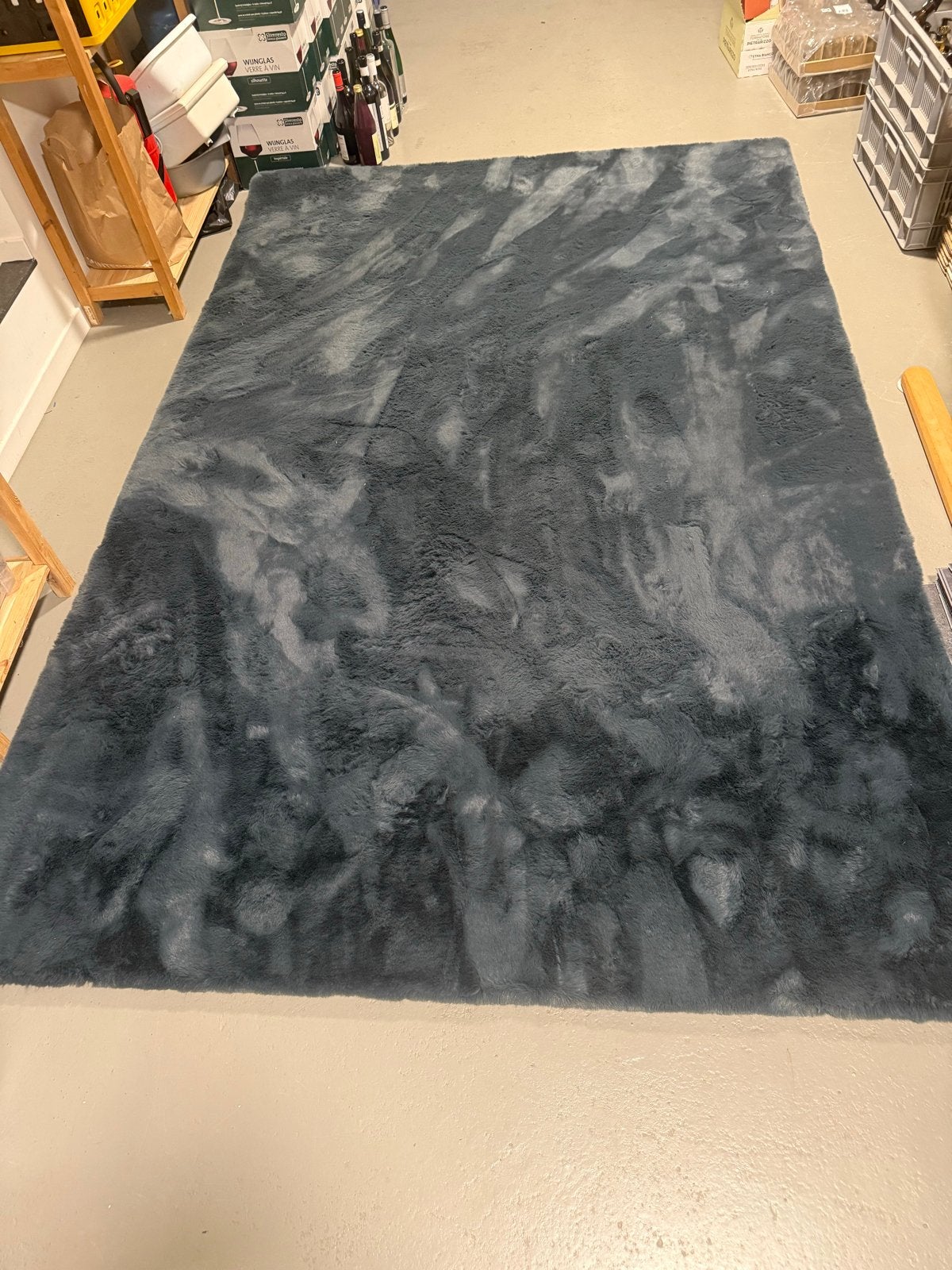 Donkerblauw vloerkleed, heerlijk zacht, 180x280 cm, Ophalen, Blauw, 150 tot 200 cm, 200 cm of meer