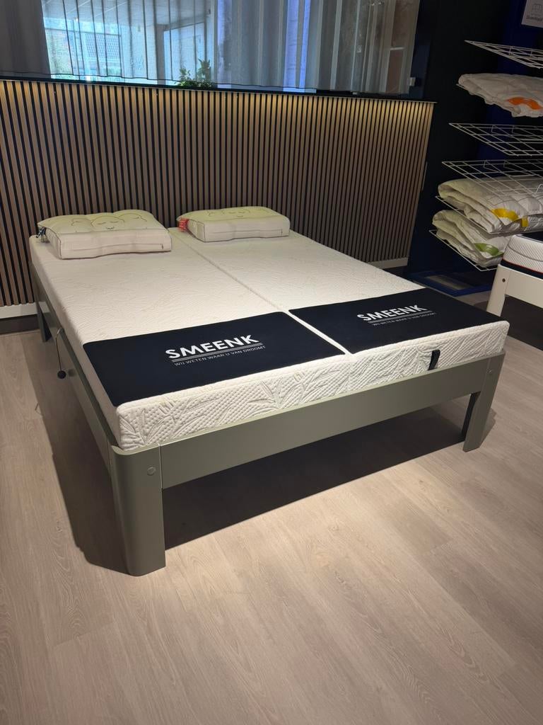 Auping Auronde hoog! + nieuwe matrassen SHOWROOM! 160x200, Huis en Inrichting, Slaapkamer | Bedden, Zo goed als nieuw, Tweepersoons