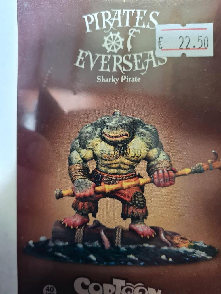 scalebro resin figuur 54mm "sharky pirate", Ophalen of Verzenden, Nieuw, Groter dan 1:35, Figuur of Figuren