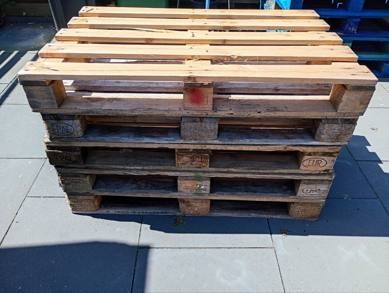 5 pallet oa europallet, Doe-het-zelf en Verbouw, Hout en Planken, Ophalen, Gebruikt, Pallet