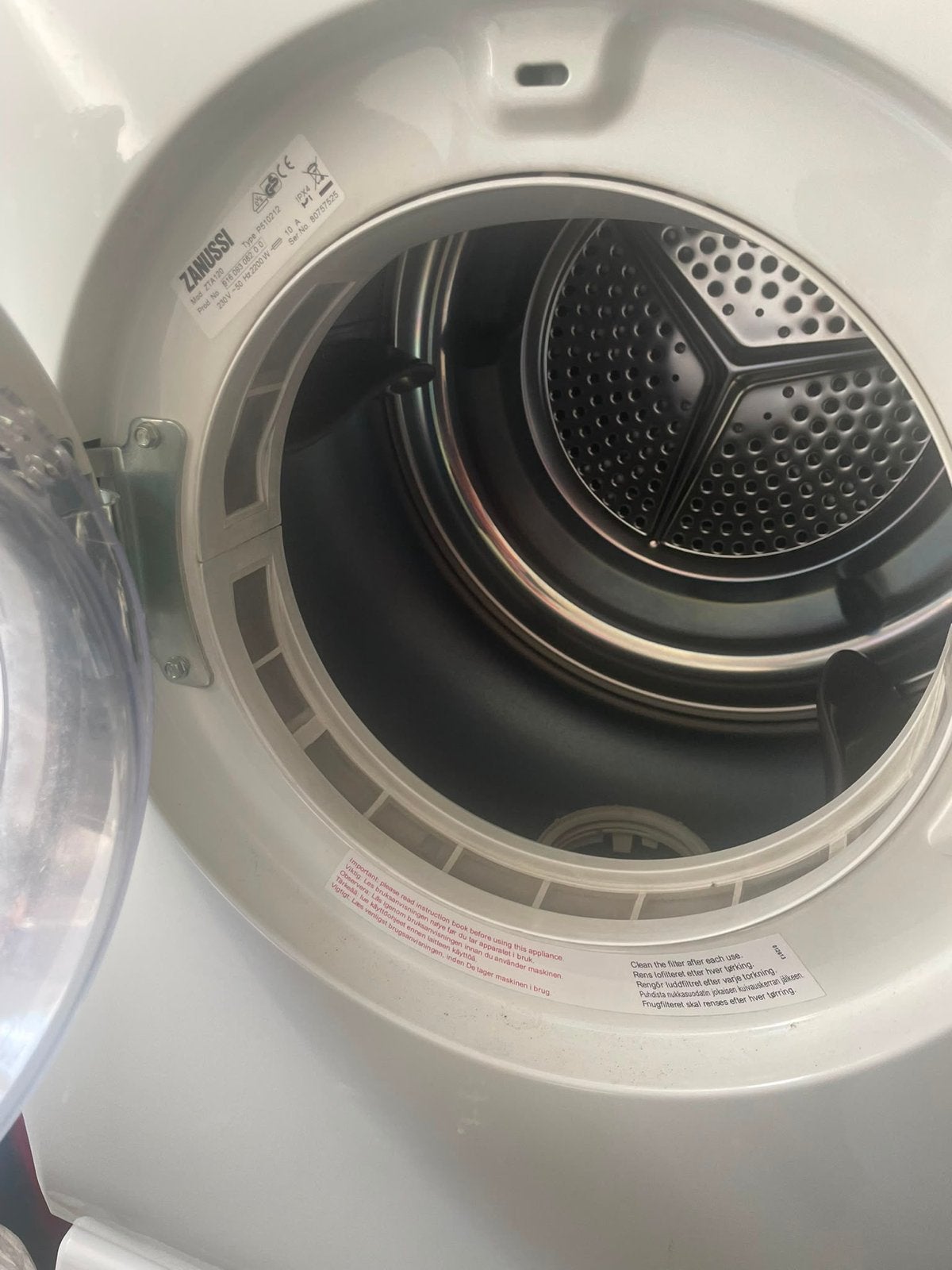 Zanussi Dual Temperature Wasdroger - Gebruikt, 6 tot 8 kg, Gebruikt, Luchtafvoer, Ophalen of Verzenden