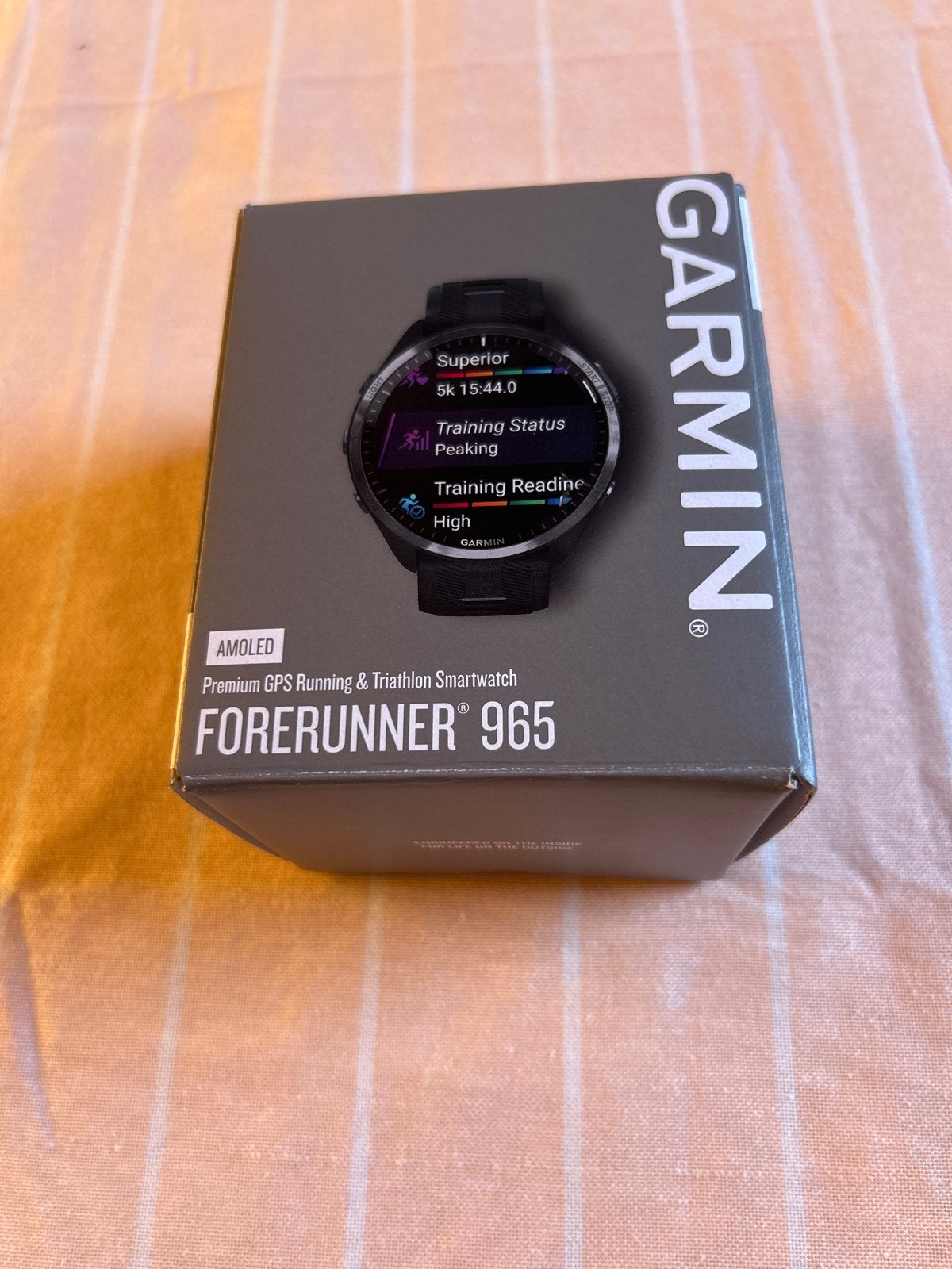 Garmin Forerunner 965 AMOLED GPS Smartwatch Zwart, Afstand, Zwart, Nieuw, Ophalen of Verzenden
