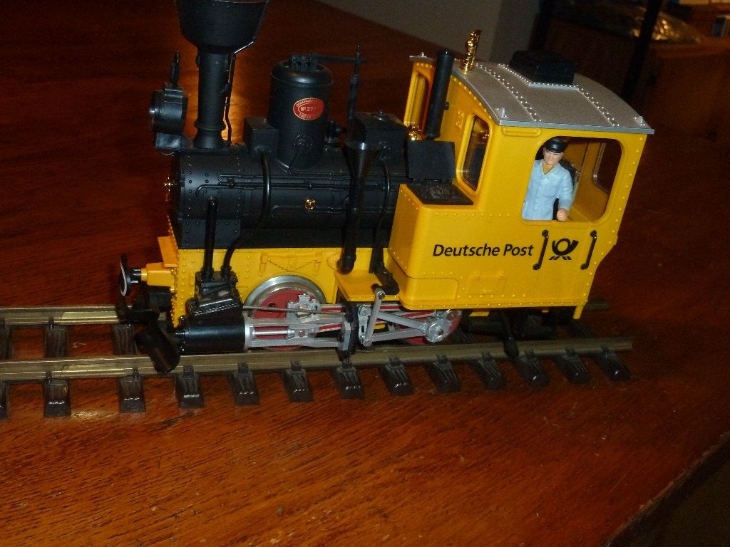 LGB 2021 Stainz Deutsche Post Locomotief lok MZS met sound, Gebruikt, Ophalen of Verzenden, LGB, Gelijkstroom