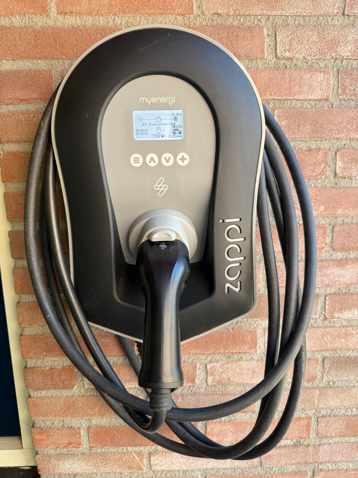 Myenergi Zappi V2.1 Zwart 1 Fase Lader 7kW incl. 2 CT Klem, Ophalen of Verzenden, Zo goed als nieuw, Laadpaal