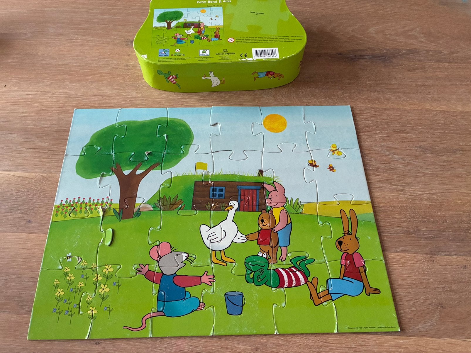 Kikker en vriendjes puzzel 24 stukjes, Ophalen of Verzenden, 10 tot 50 stukjes, Gebruikt, 2 tot 4 jaar