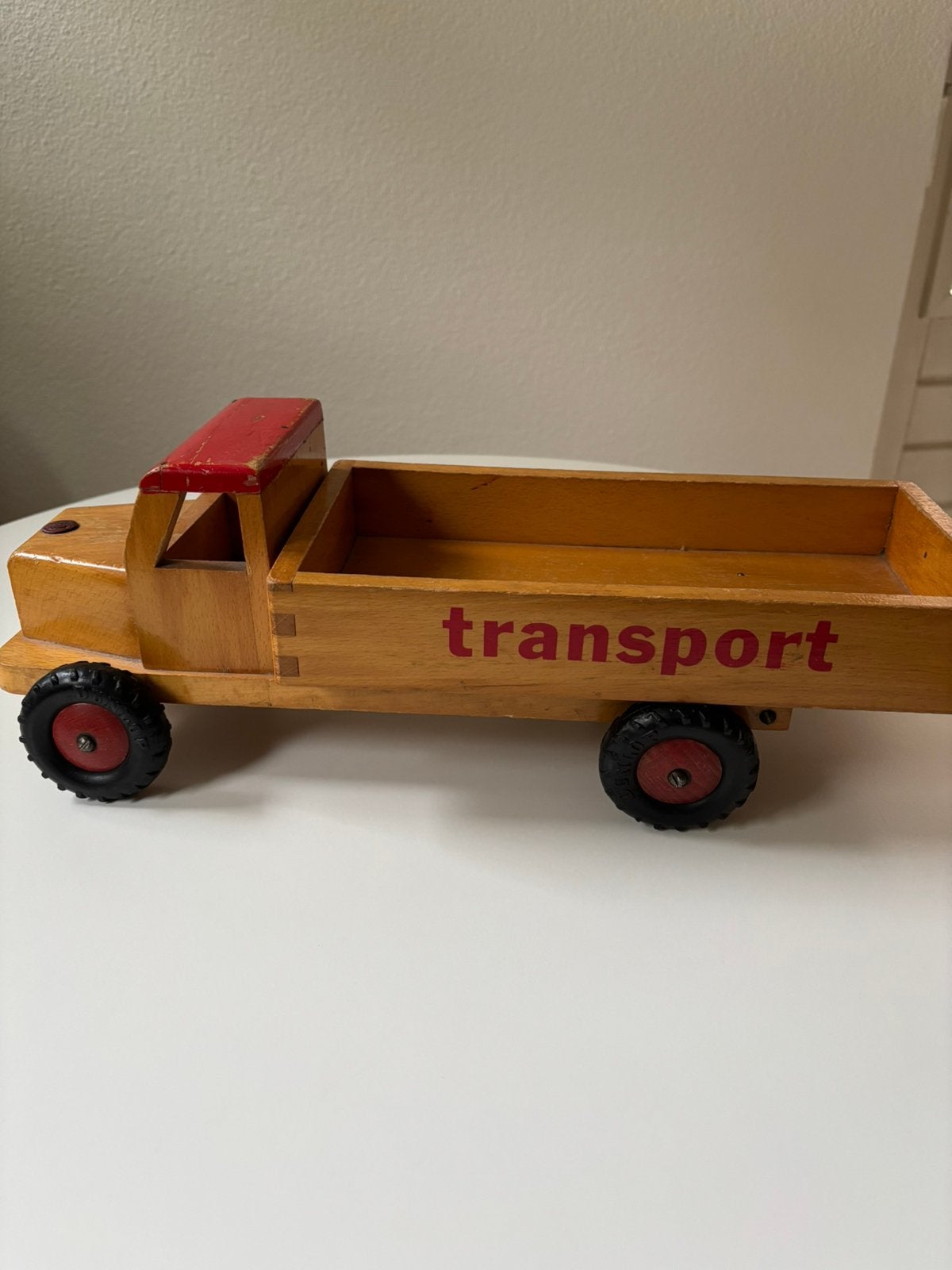 Houten vintage kiepvrachtauto, Ophalen, Gebruikt