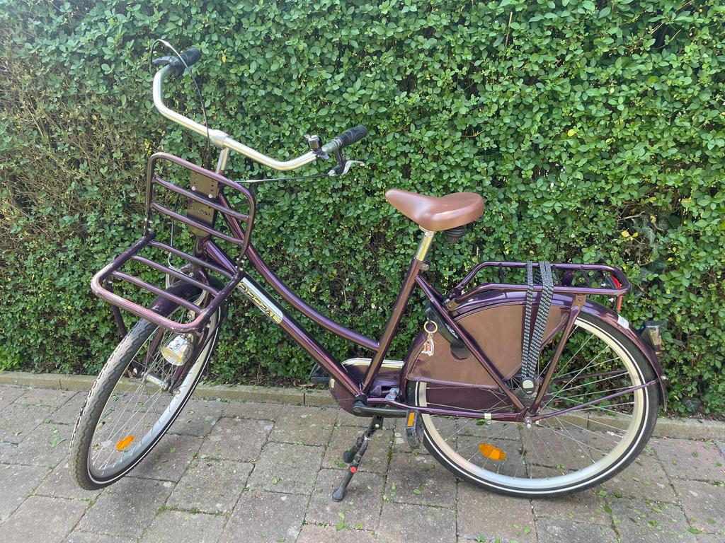 Popal Meisjesfiets 26 inch Paars met Voordrager, Fietsen en Brommers, Fietsen | Meisjes, Gebruikt, 26 inch of meer, Ophalen