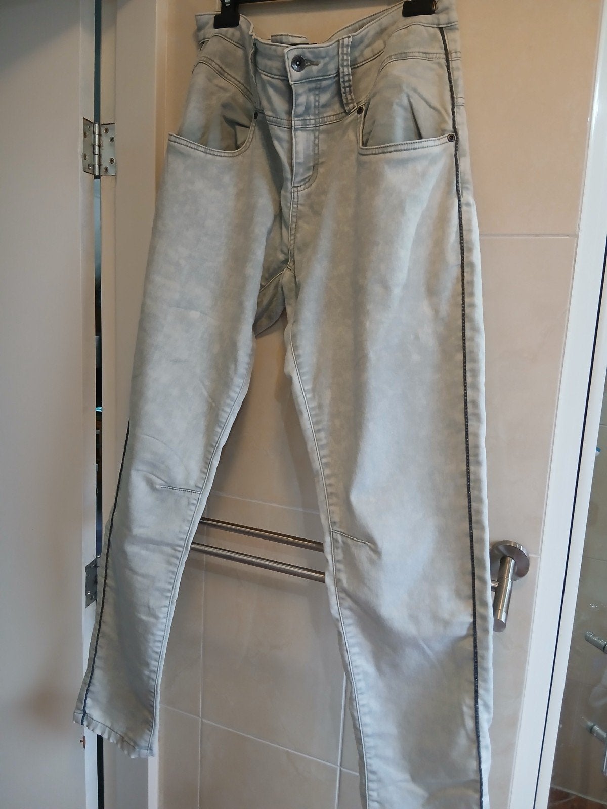 Lichtgroene broek, stretch, maat 44, merk Pescara, Overige kleuren, Pescara, Ophalen of Verzenden, Zo goed als nieuw