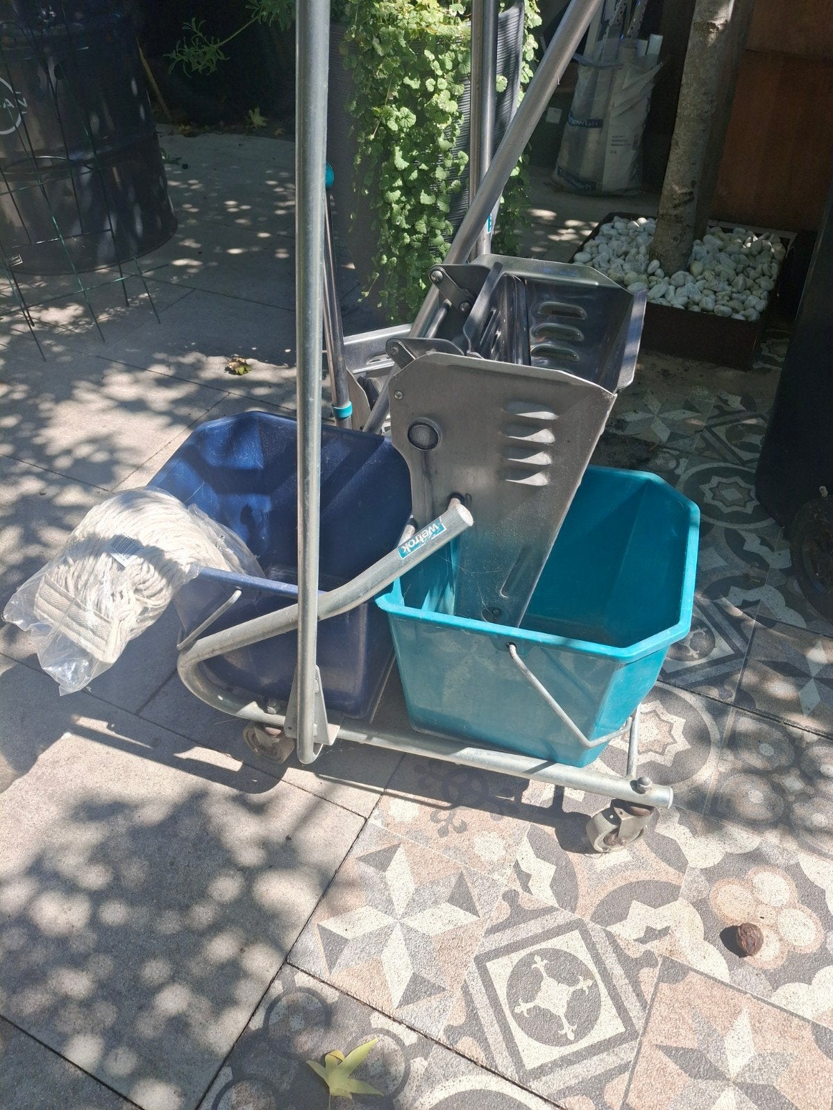 Wetrok professionele mopwagen met extra mop en wringer, Ophalen