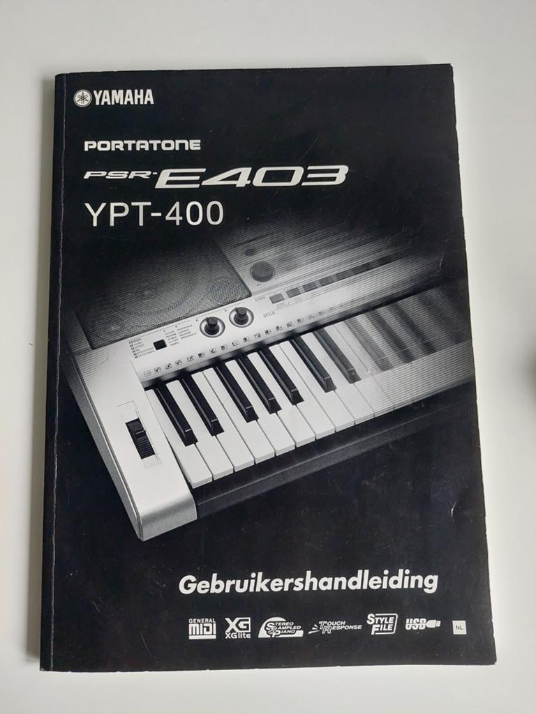 Yamaha Portatone PSR-E403 YPT-400 Gebruikershandleiding, Ophalen of Verzenden