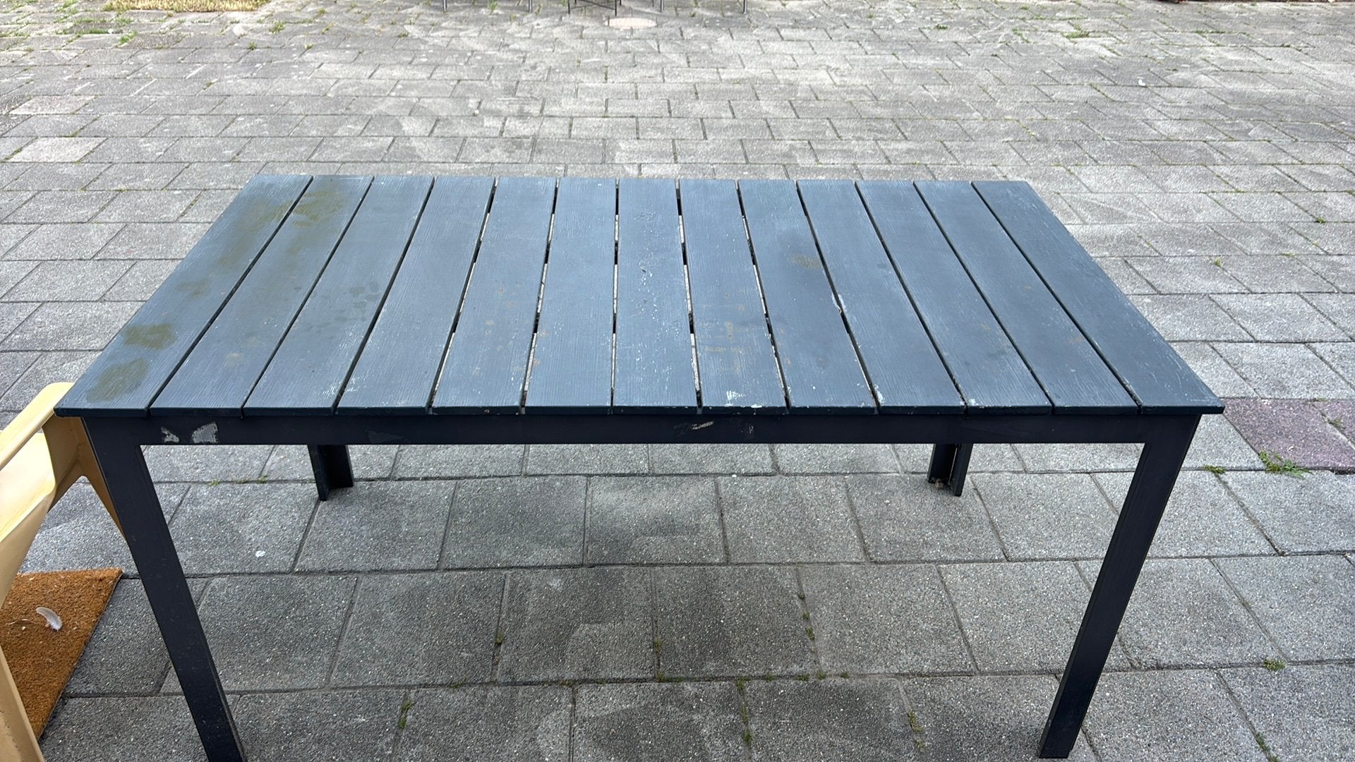 Tuintafel grijs, Ophalen, Gebruikt, Rechthoekig, Aluminium