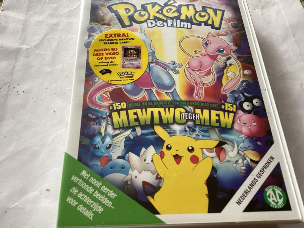 Pokémon De Film VHS - Mewtwo tegen Mew (Nederlands gesproken, Ophalen of Verzenden, Zo goed als nieuw