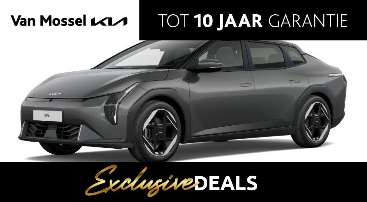 Kia EV4 Fastback Plus Advanced 81.4 kWh | DEMO | 19inch Spor, Zwart, 612 km, Leder en Stof, Origineel Nederlands