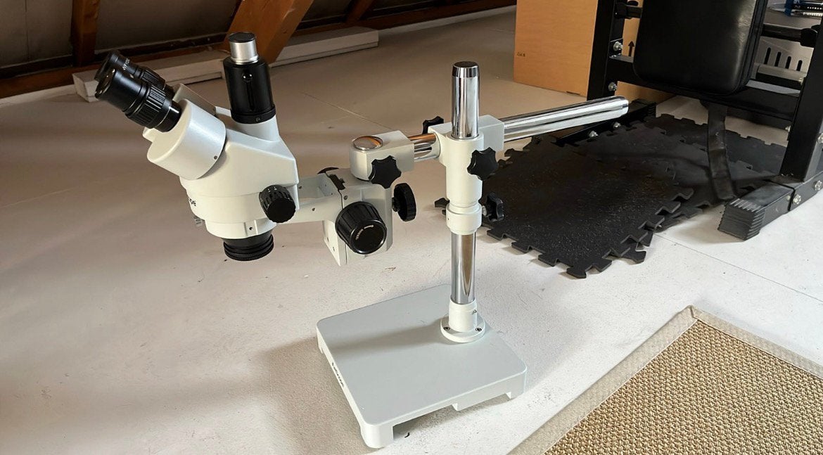 Stereozoom Microscoop, Hobby en Vrije tijd, Ophalen, Zo goed als nieuw, Vergrootglas of Loep