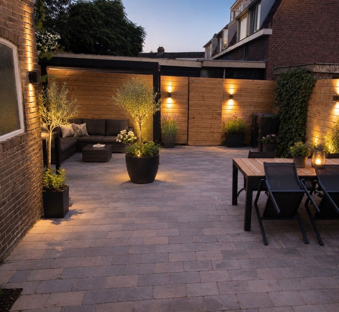 40 m2 Excluton Abbeystones getrommeld klinkers 20x30x6 cm, Ophalen, Gebruikt, Klinkers, 10 m² of meer