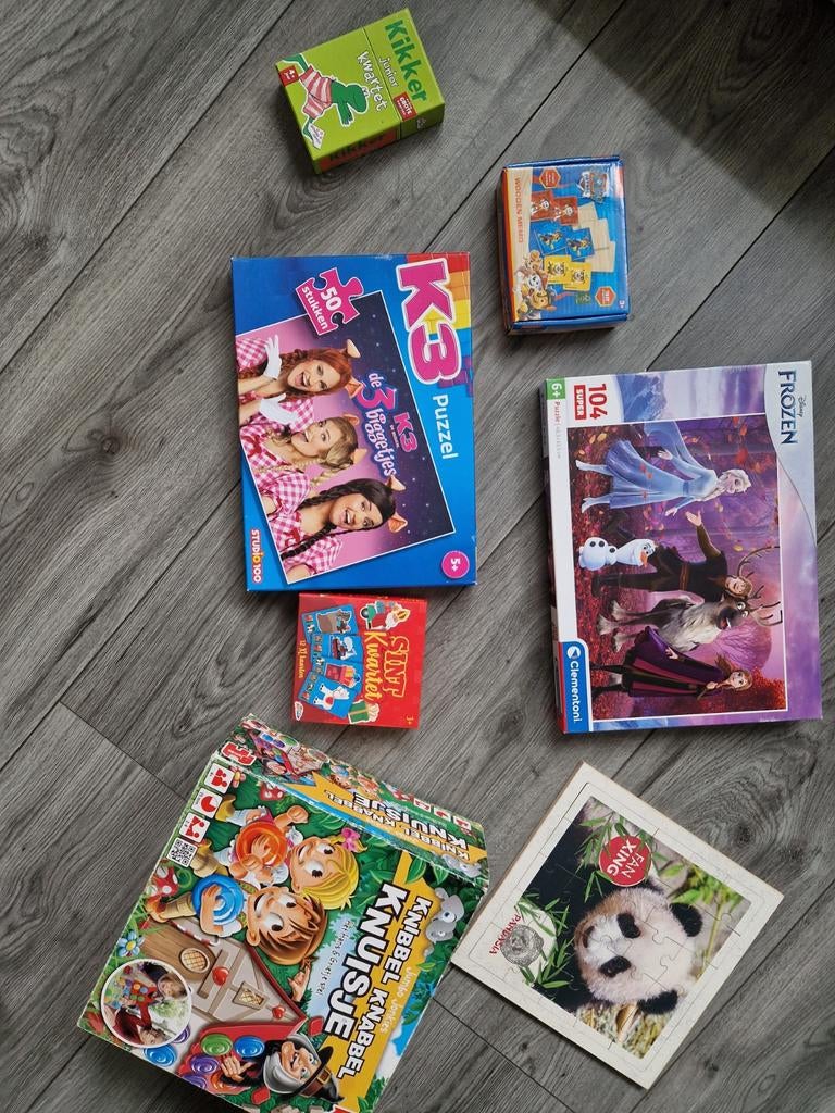 Spellenpakket: Kwartet, Memory, Puzzels en Spellen, Ophalen, Gebruikt