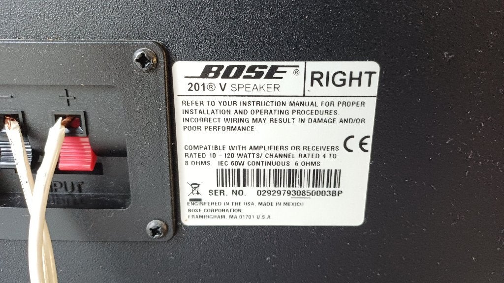 Bose 201 V Speakers, Gebruikt, Ophalen of Verzenden, 60 tot 120 watt, Bose