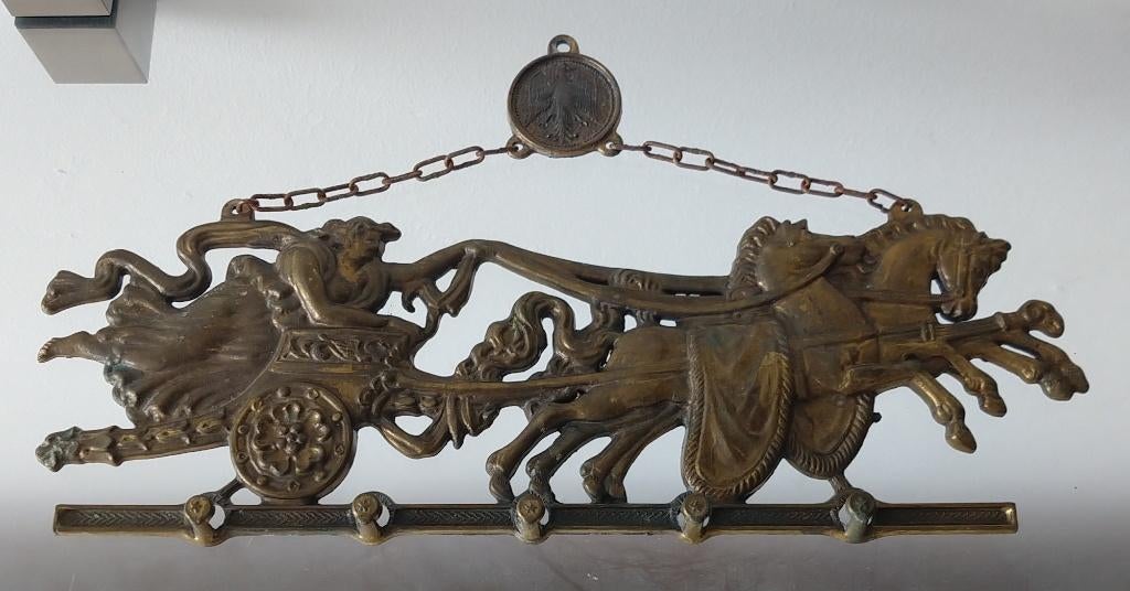 vtg messing 5-sleutelhouder Chariot, volgnr 36, Ophalen of Verzenden