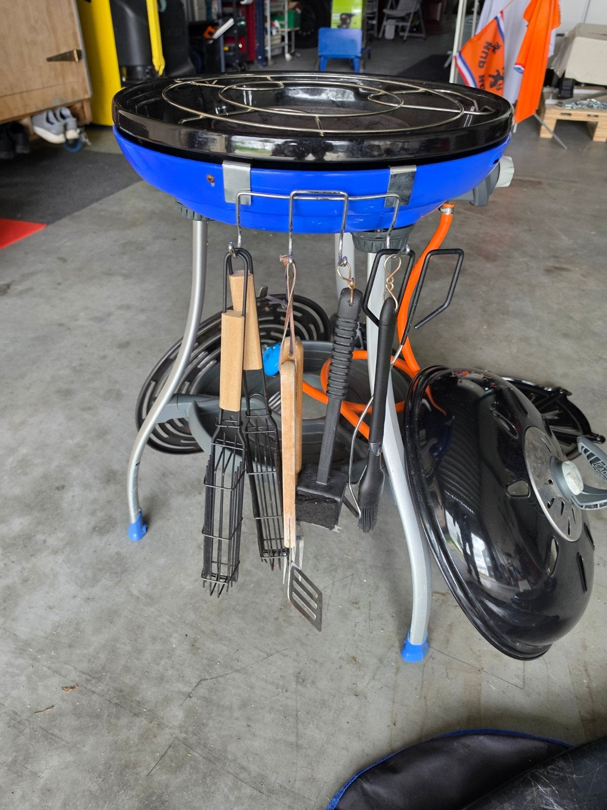 Cadac Skottelbraai met BBQ, bakplaat, wok en accessoires, Ophalen, Gebruikt