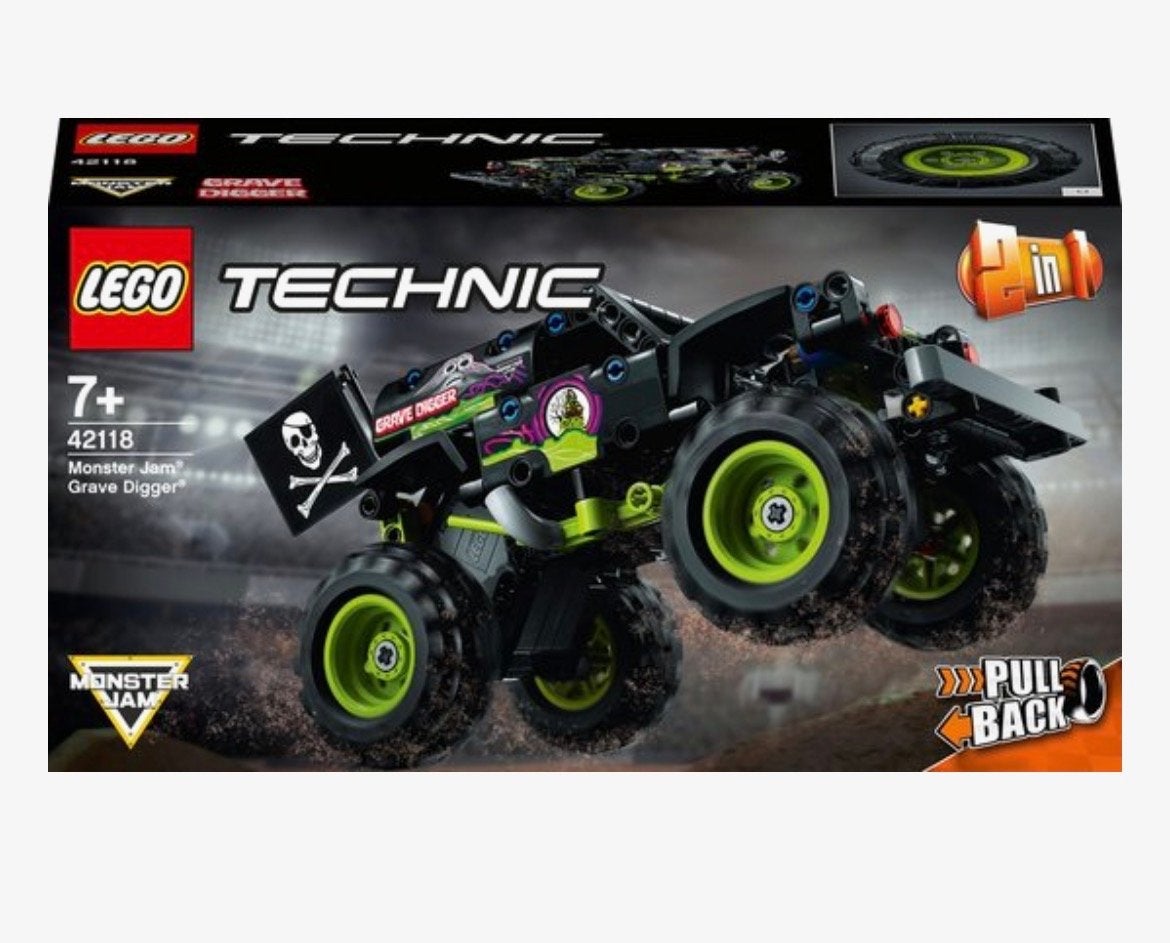 Lego Technic 42118 Monster Jam Grave Digger, Ophalen, Lego, Zo goed als nieuw, Complete set