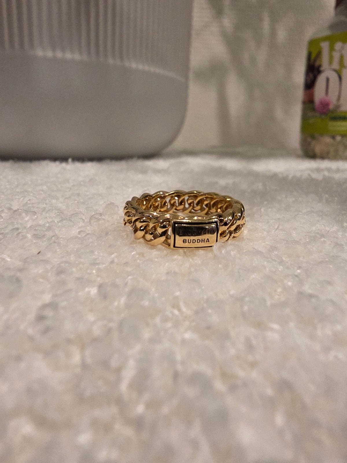 Buddha to Buddha ring maat 16 NIEUW, Sieraden, Tassen en Uiterlijk, Ringen, Overige materialen, Gebruikt, Ophalen of Verzenden