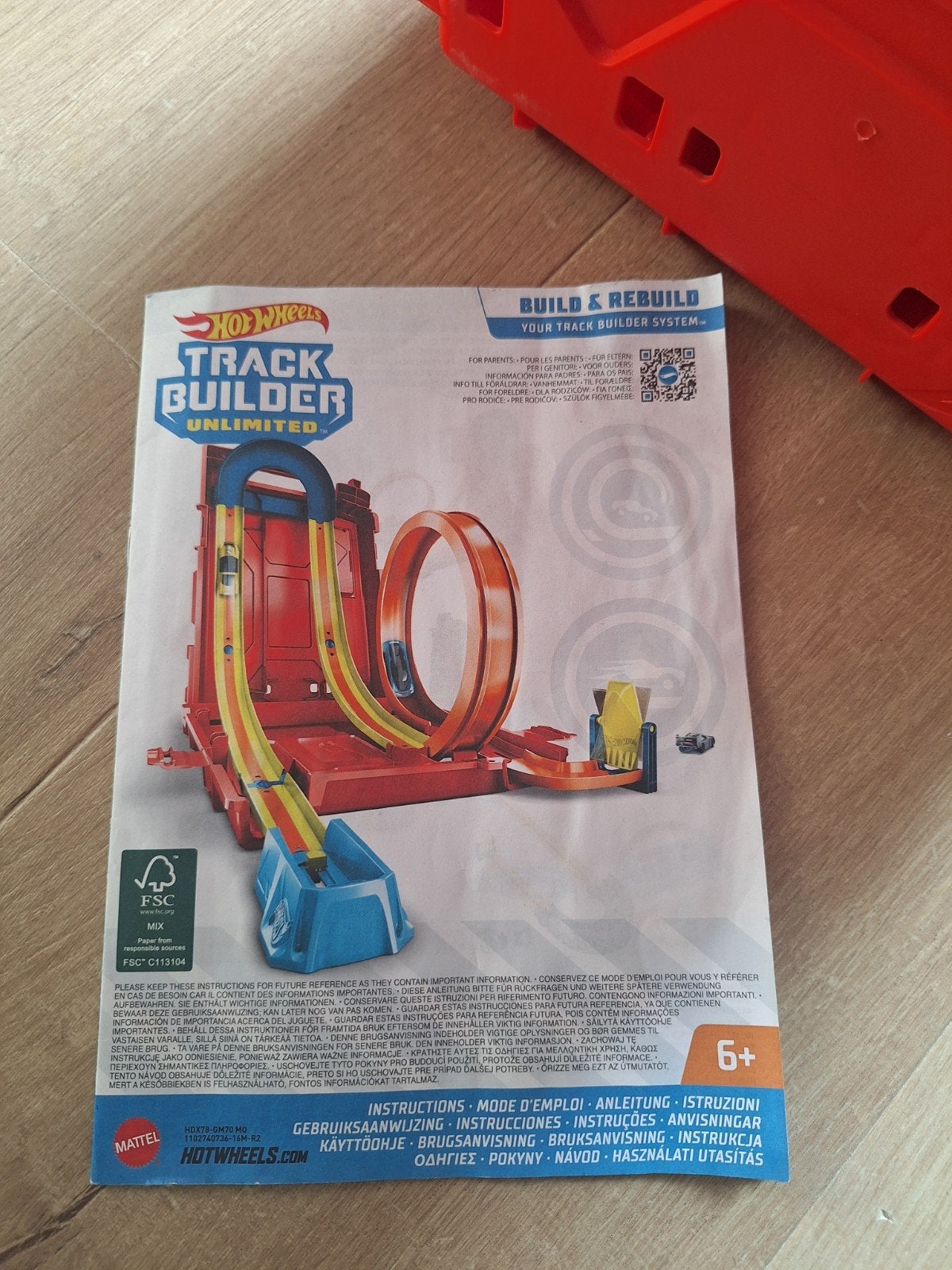 Hot Wheels Track Builder Unlimited baan in handige koffer, Ophalen of Verzenden, Zo goed als nieuw