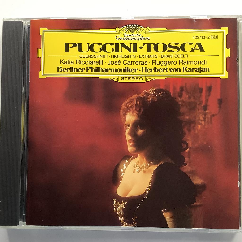 Tosca van Puccini door Berliner Philharmoniker/Karajan, Ophalen, Met libretto, Opera of Operette, Zo goed als nieuw