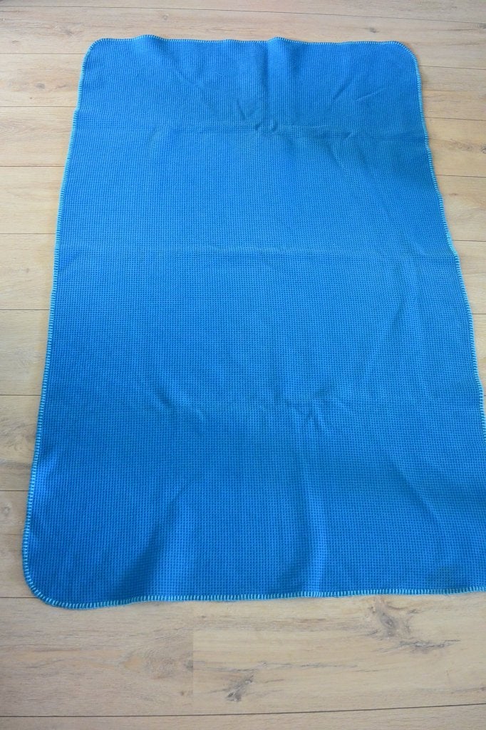 Blauwe wafeldeken van Lief! 140x90 cm, Kinderen en Baby's, Dekens, Slaapzakjes en Inbakerproducten, Wasbaar, Gebruikt, Verzenden