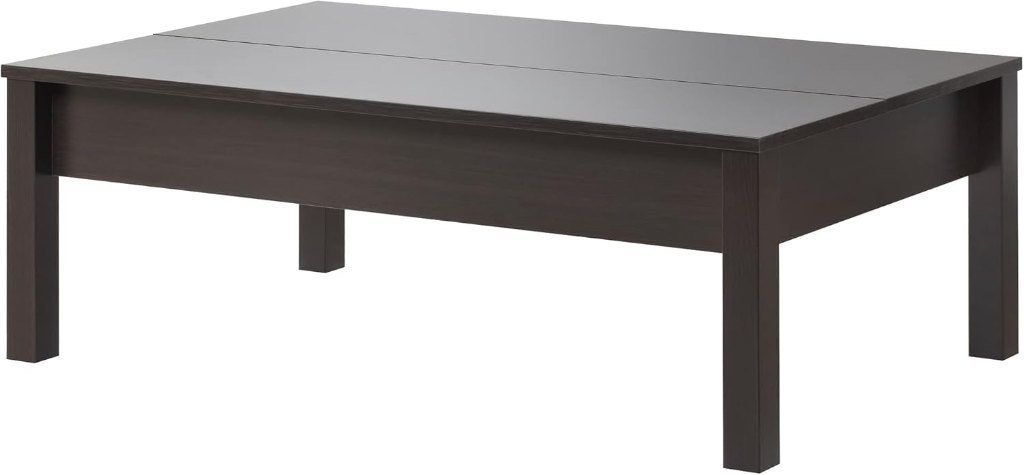Salontafel Trulstorp uitklapbaar 115x60cm zwart/bruin, Huis en Inrichting, Tafels | Salontafels, Ophalen, Minder dan 50 cm, 50 tot 100 cm