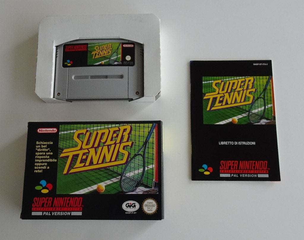 Super Tennis Compleet voor Super Nintendo, Ophalen, 2 spelers, Zo goed als nieuw, Vanaf 3 jaar