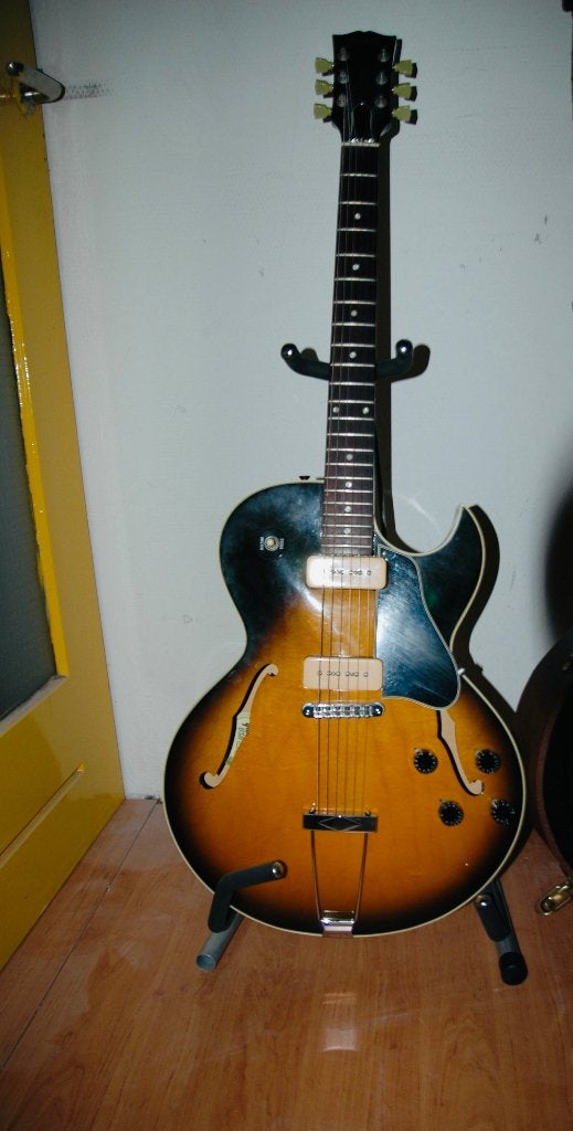 gitaar  ~Gibson ES-135 boter p90, Muziek en Instrumenten, Snaarinstrumenten | Gitaren | Elektrisch, Ophalen, Gebruikt, Hollow body