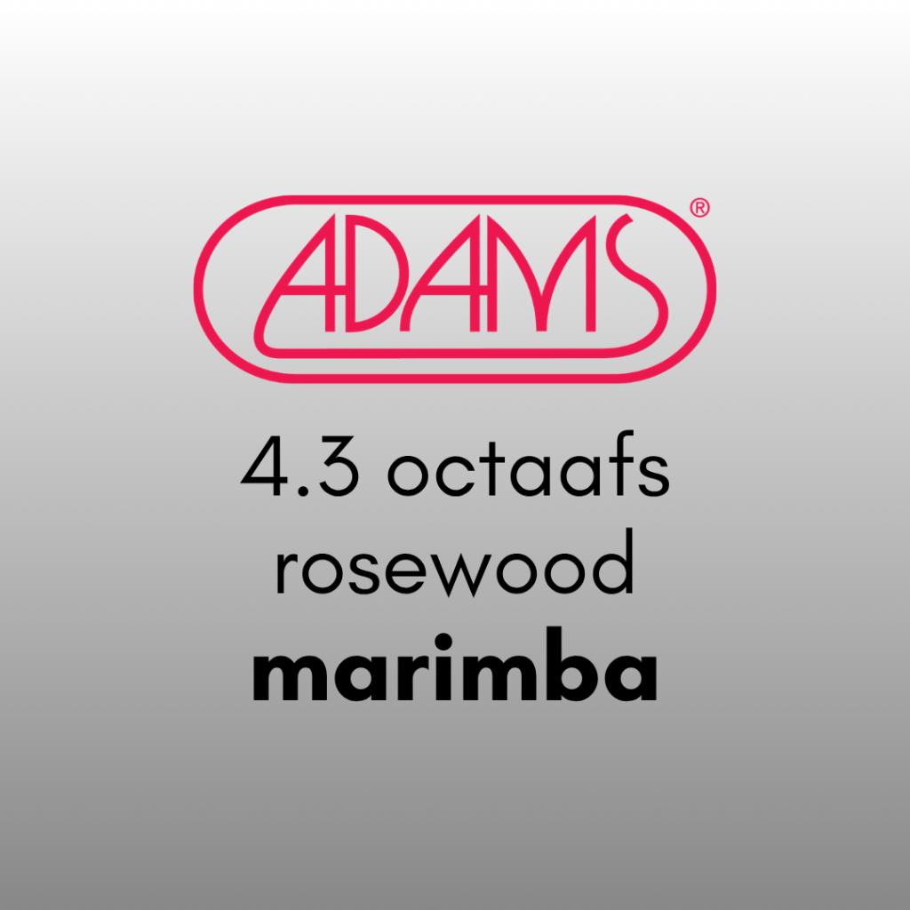 Adams Solist 4.3 octaafs rosewood marimba (en meer slagwerk), De Slagwerkplaats, Ophalen of Verzenden, Zo goed als nieuw, Melodische percussie