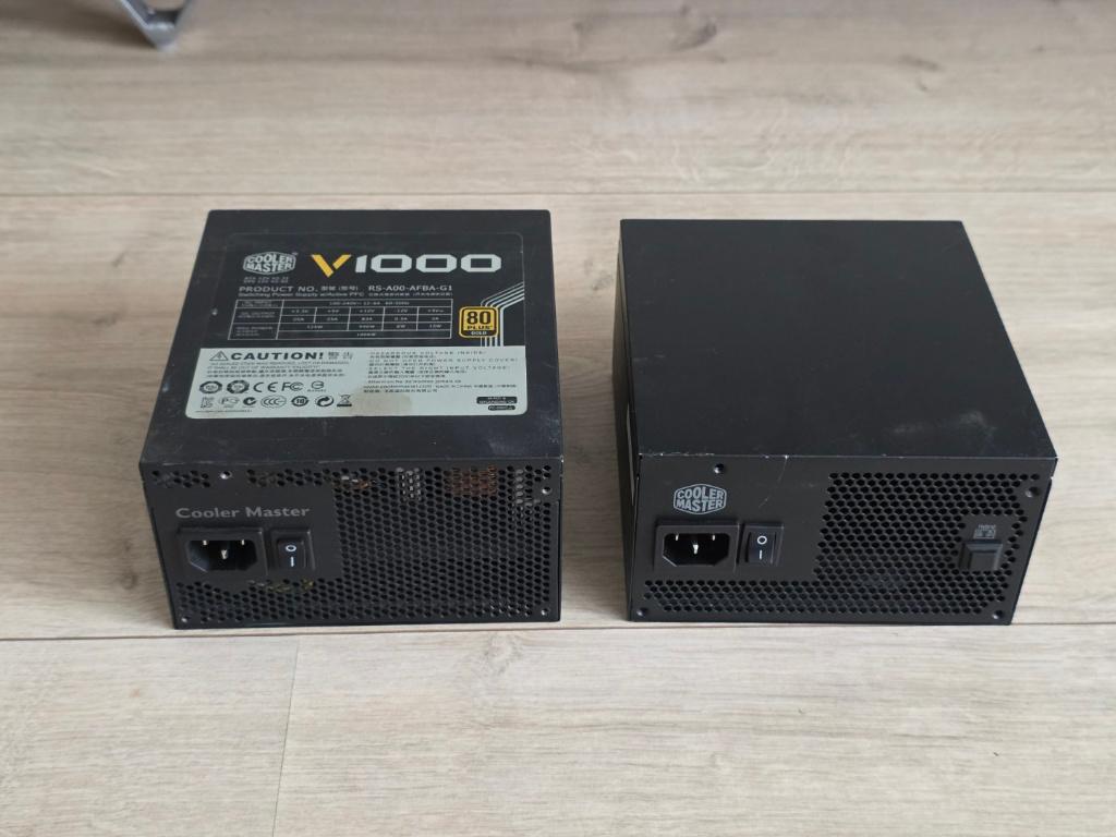 te koop:2x Cooler Master voeding – V1000 (1000W) en MPY 850W, Computers en Software, Interne voedingen, Ophalen of Verzenden, Gebruikt