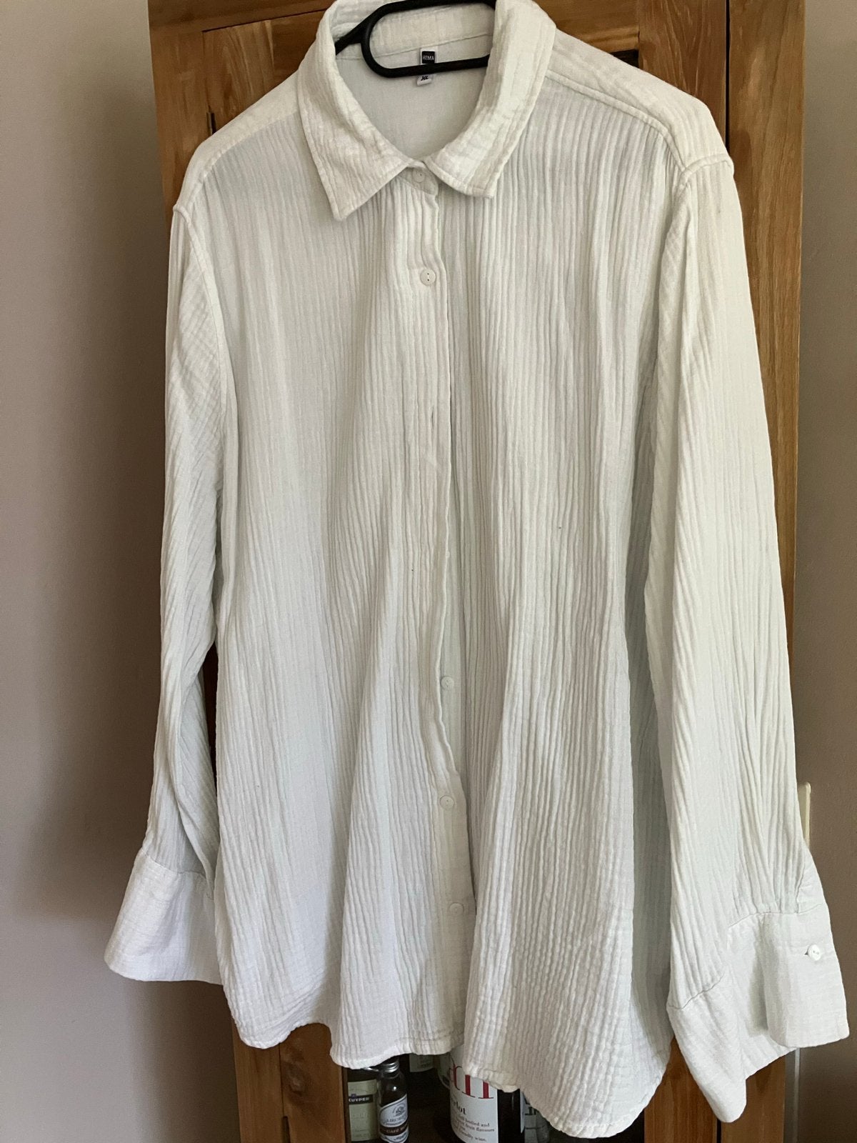 Witte blouse met lange mouwen, Kleding | Dames, Ophalen, Zo goed als nieuw, Maat 42/44 (L), Wit