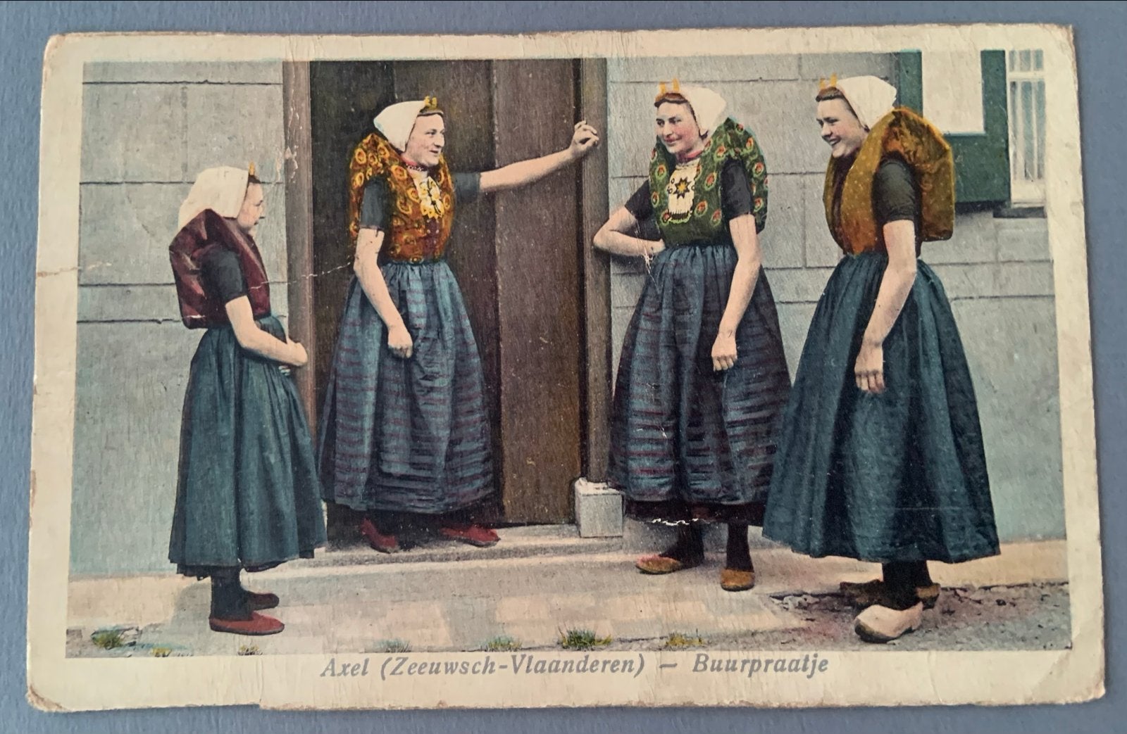 Axel (Zeeuwsch-Vlaanderen) - Buurpraatje, Verzamelen, Ansichtkaarten | Nederland, Verzenden, 1920 tot 1940, Gelopen, Zeeland