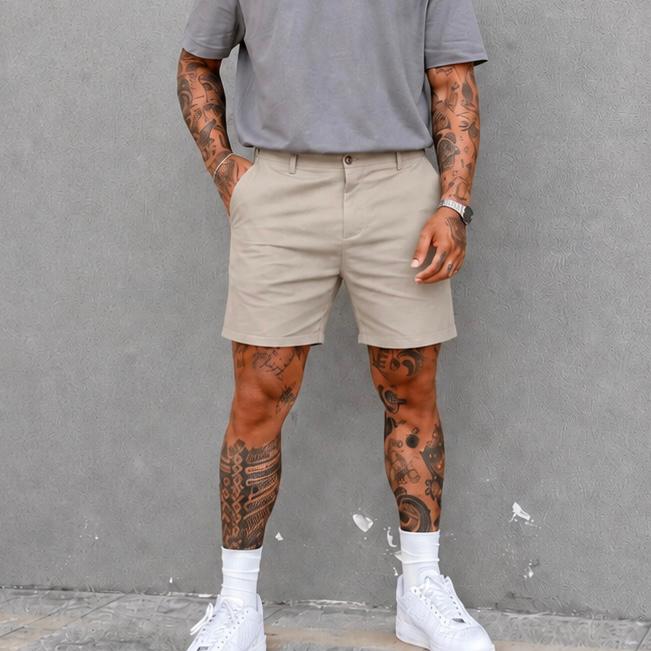 Cotton District Chino Short Beige, Ophalen of Verzenden, Zo goed als nieuw, Beige