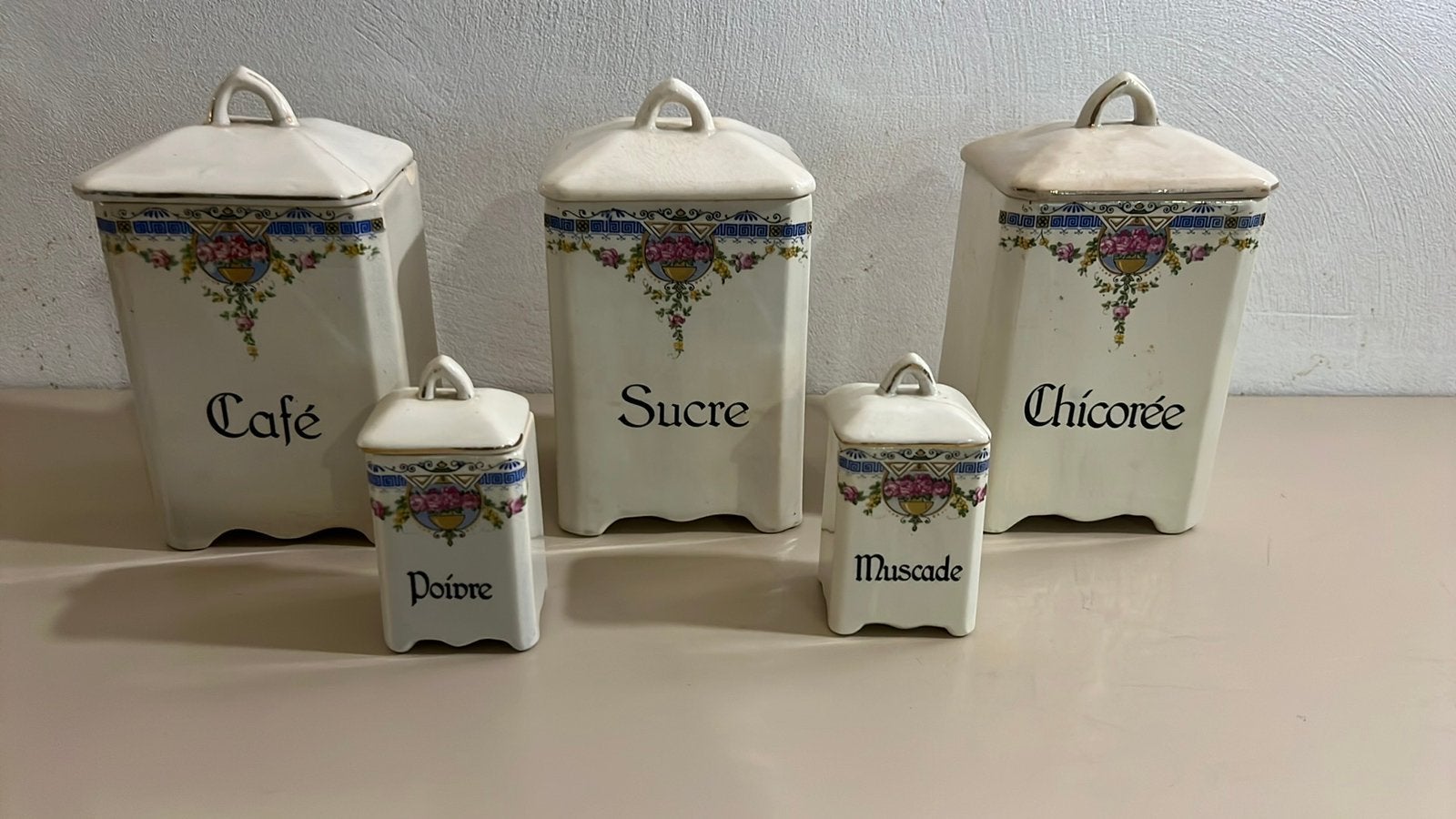 Antieke Franse potten set, Ophalen of Verzenden