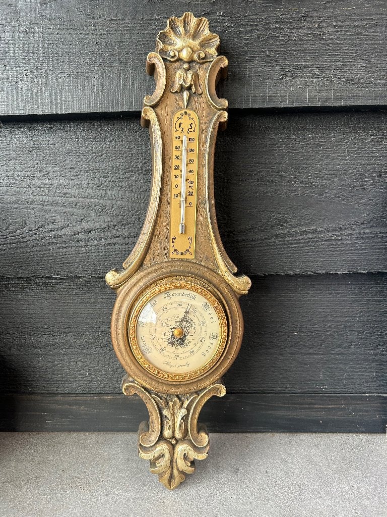 Antieke thermometer, Ophalen of Verzenden, Gebruikt, Barometer